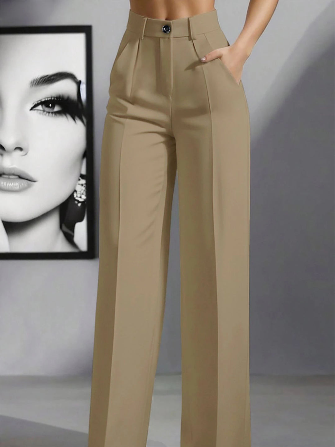 Women's Spring/Summer High-Waisted Suit Trousers