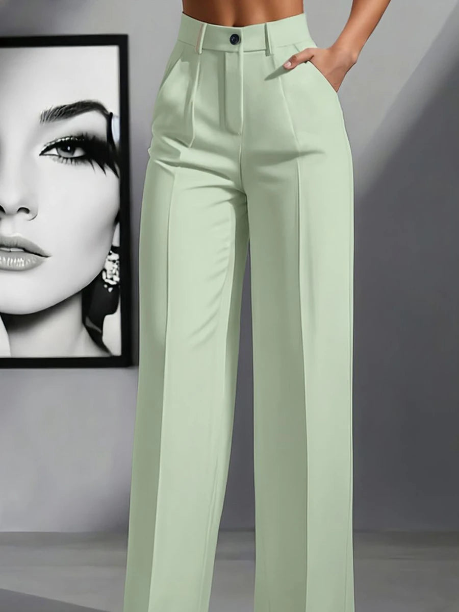 Women's Spring/Summer High-Waisted Suit Trousers