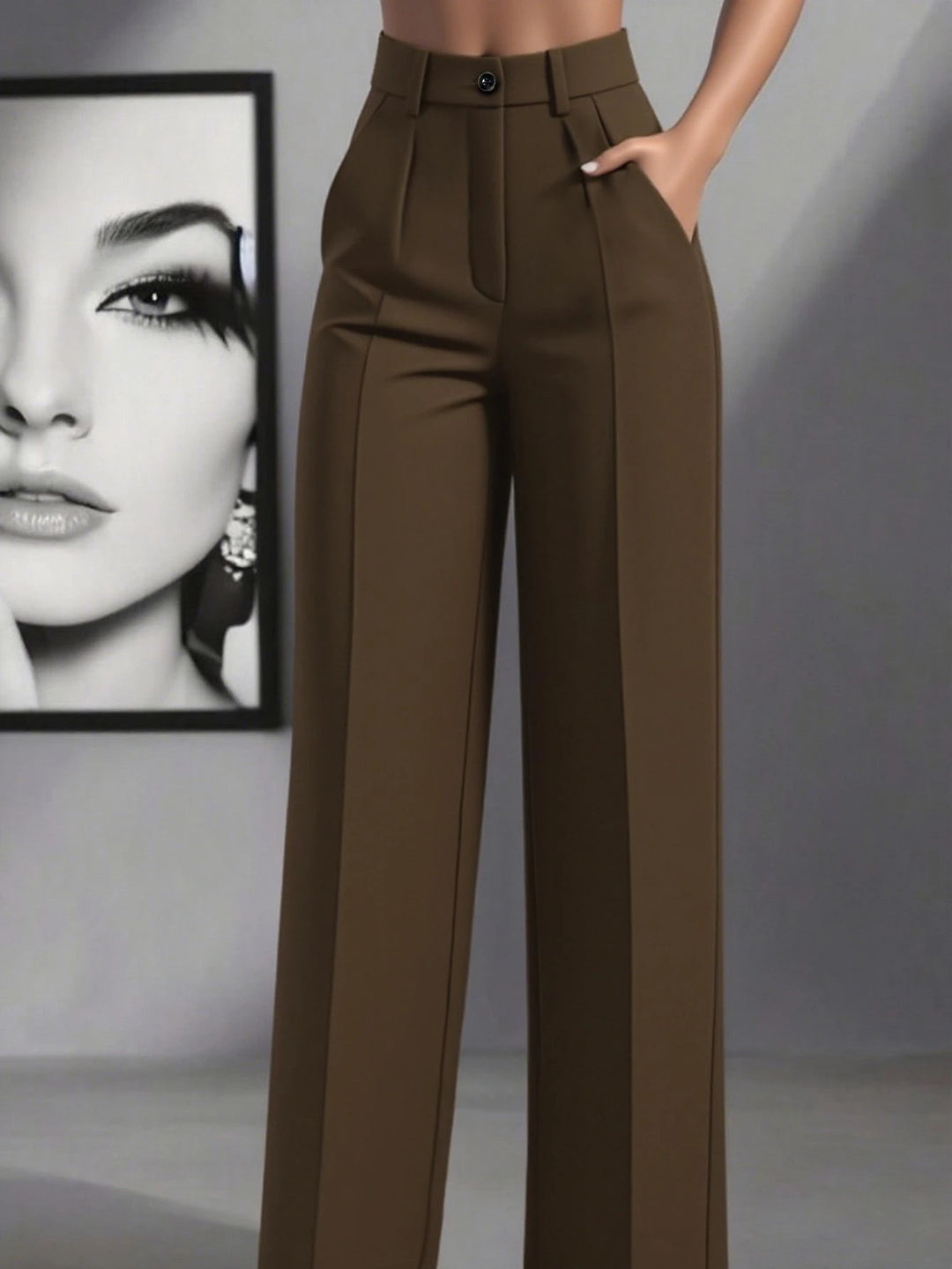 Women's Spring/Summer High-Waisted Suit Trousers