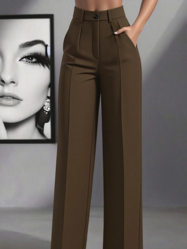 Women's Spring/Summer High-Waisted Suit Trousers