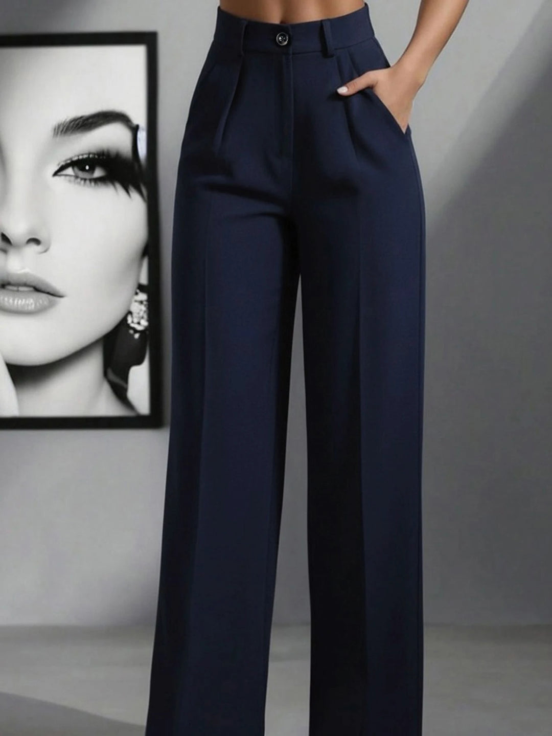Women's Spring/Summer High-Waisted Suit Trousers