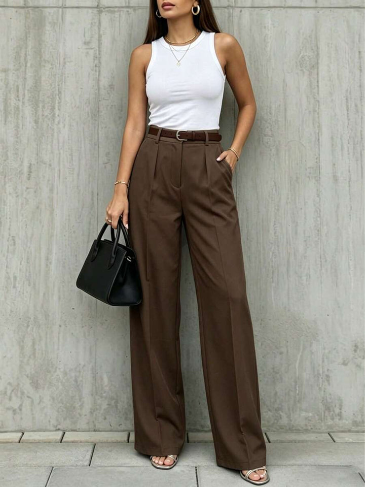 Women's Spring/Summer High-Waisted Suit Trousers