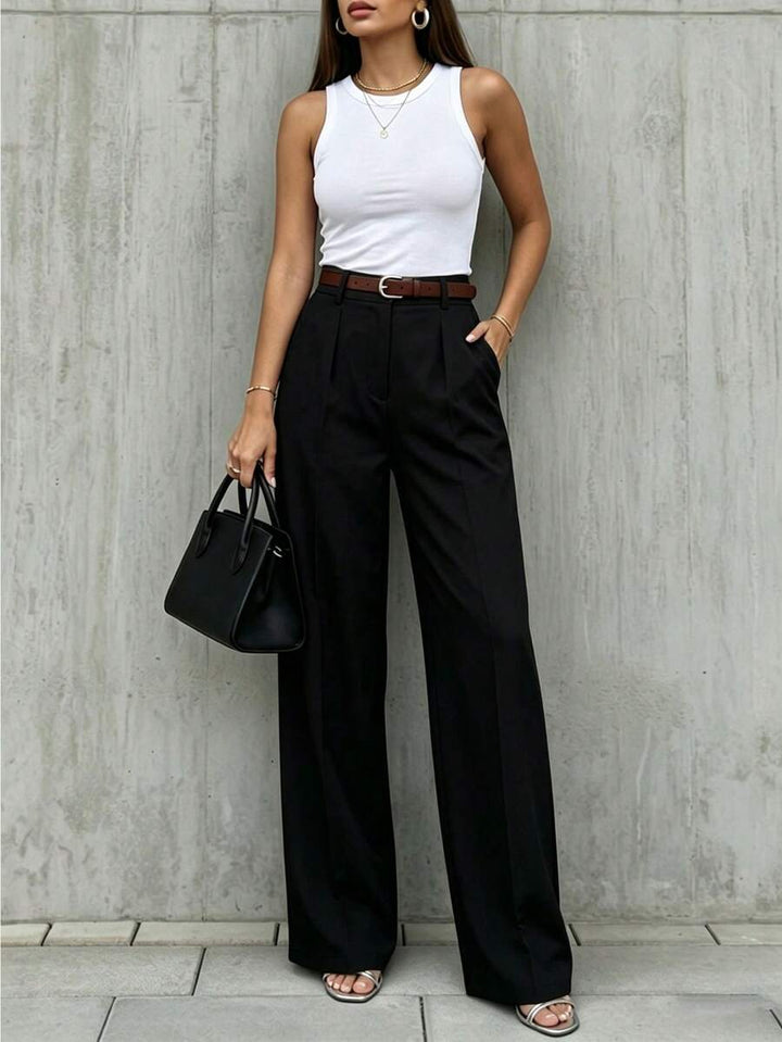 Women's Spring/Summer High-Waisted Suit Trousers