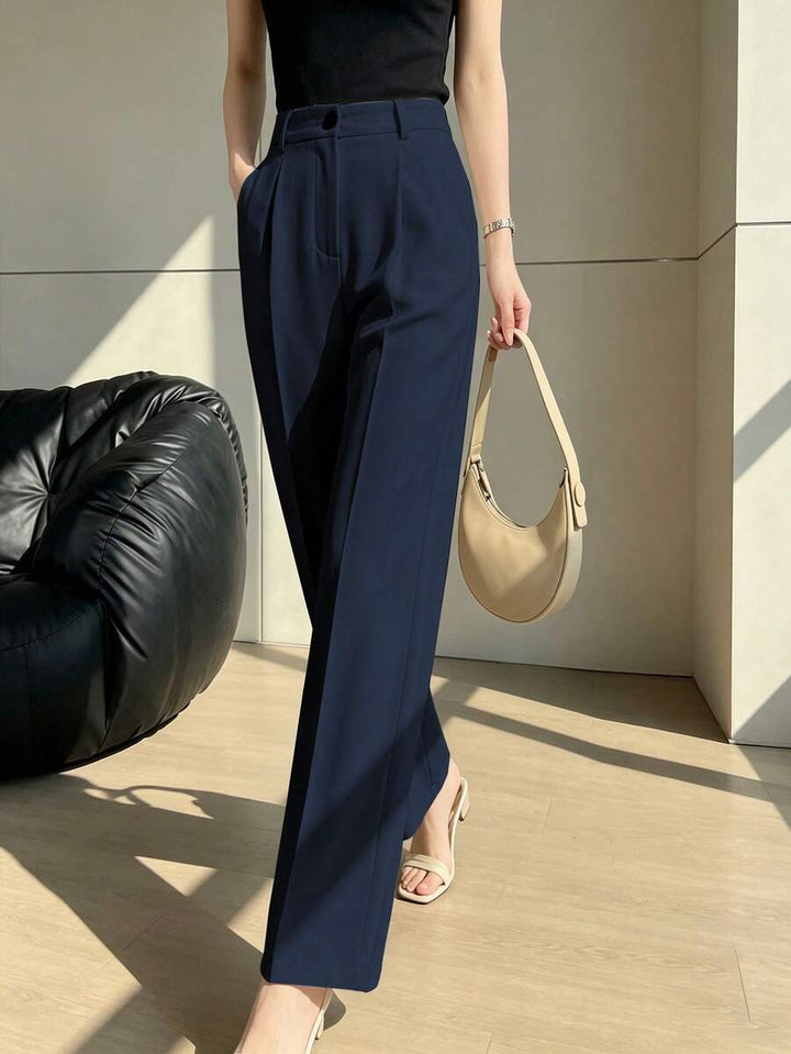 Women's Spring/Summer High-Waisted Suit Trousers