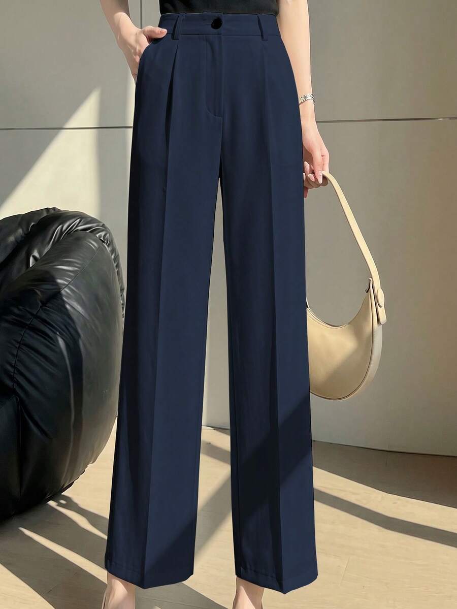 Women's Spring/Summer High-Waisted Suit Trousers