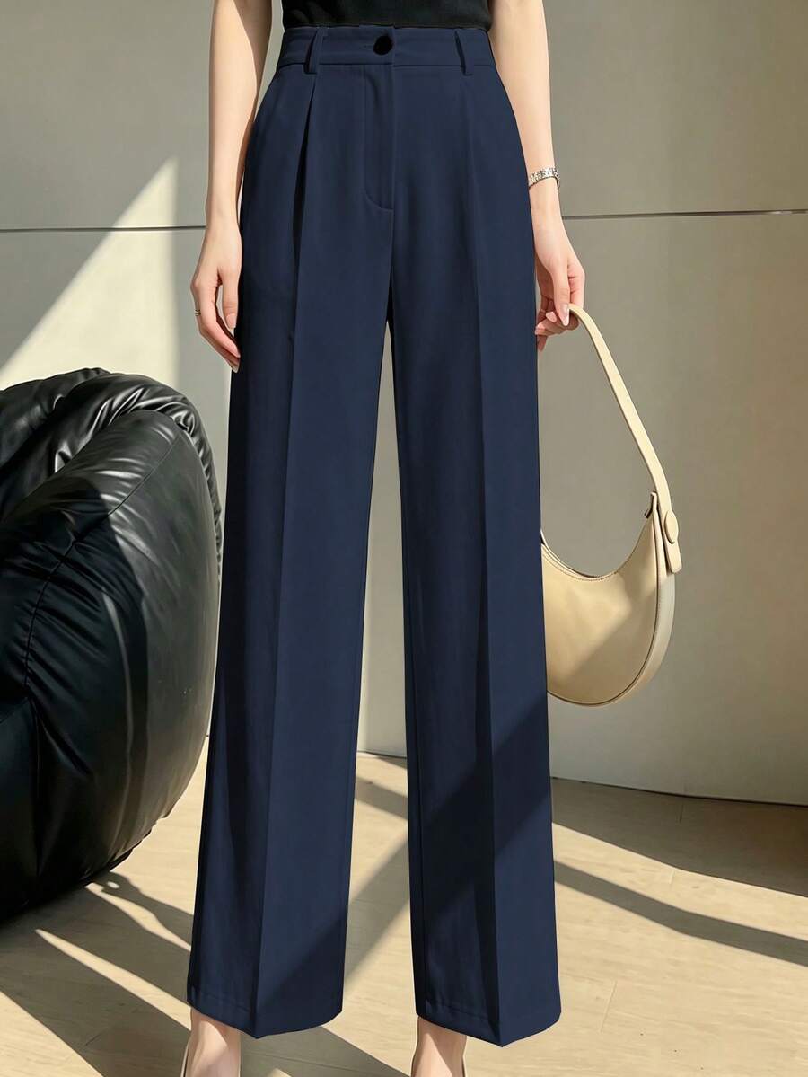 Women's Spring/Summer High-Waisted Suit Trousers