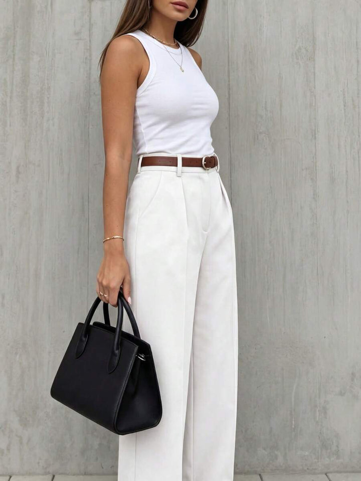 Women's Spring/Summer High-Waisted Suit Trousers