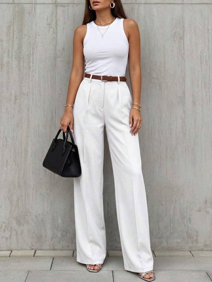 Women's Spring/Summer High-Waisted Suit Trousers