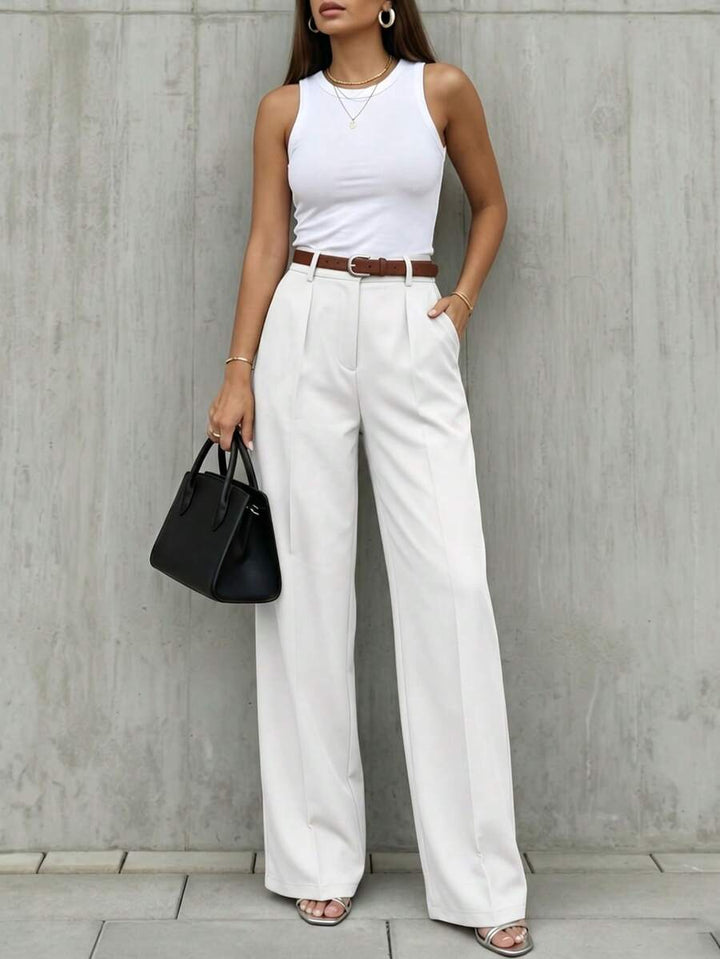 Women's Spring/Summer High-Waisted Suit Trousers