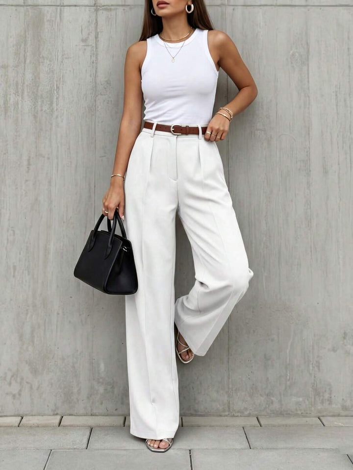 Women's Spring/Summer High-Waisted Suit Trousers