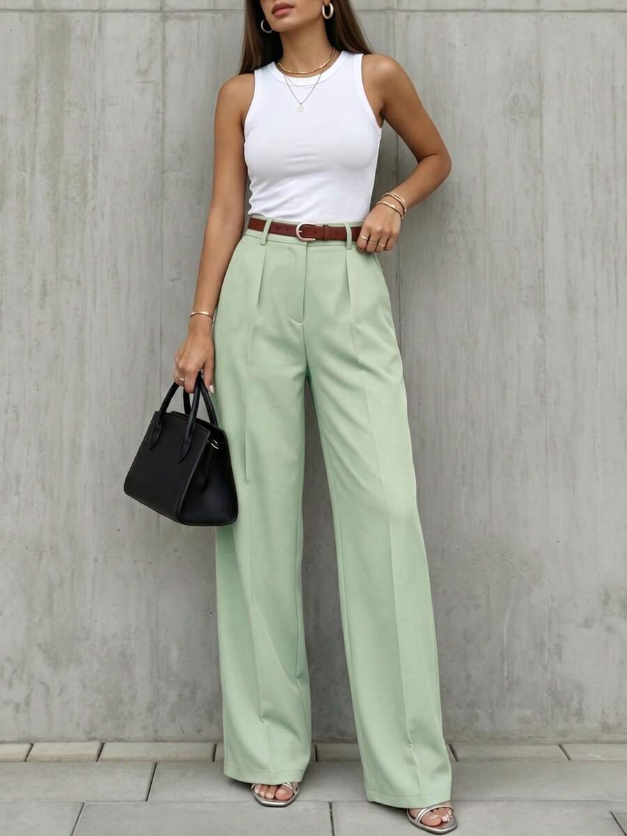 Women's Spring/Summer High-Waisted Suit Trousers