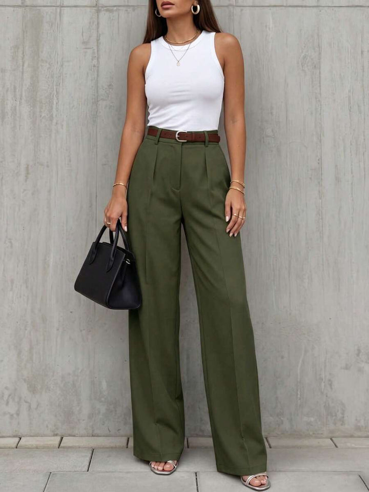 Women's Spring/Summer High-Waisted Suit Trousers
