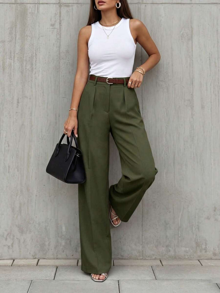 Women's Spring/Summer High-Waisted Suit Trousers