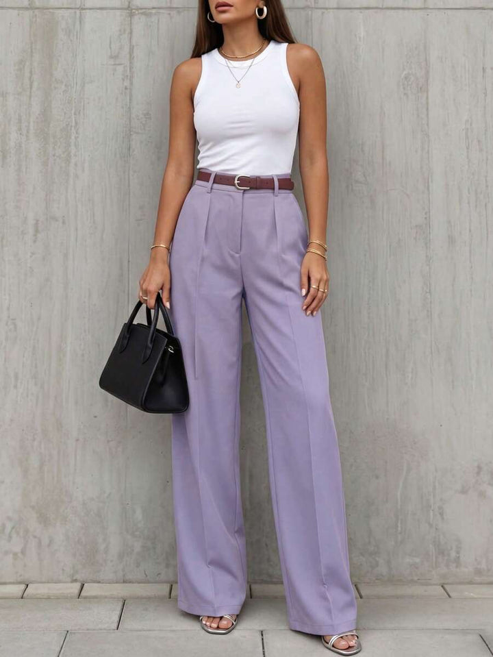 Women's Spring/Summer High-Waisted Suit Trousers