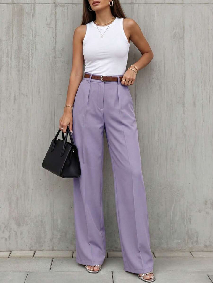 Women's Spring/Summer High-Waisted Suit Trousers