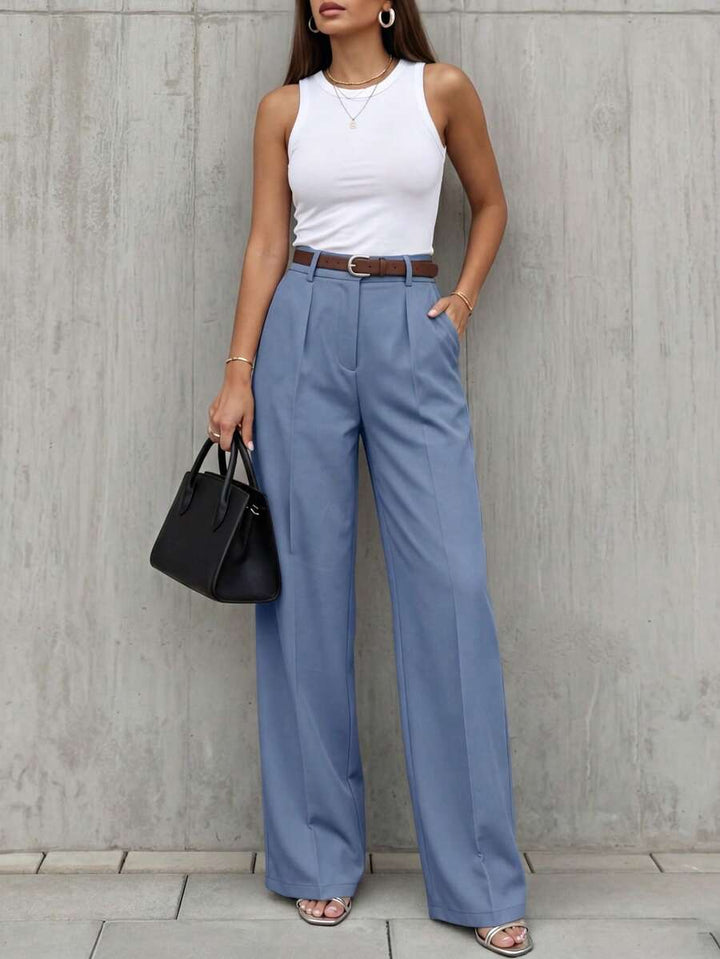 Women's Spring/Summer High-Waisted Suit Trousers