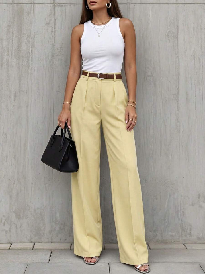 Women's Spring/Summer High-Waisted Suit Trousers