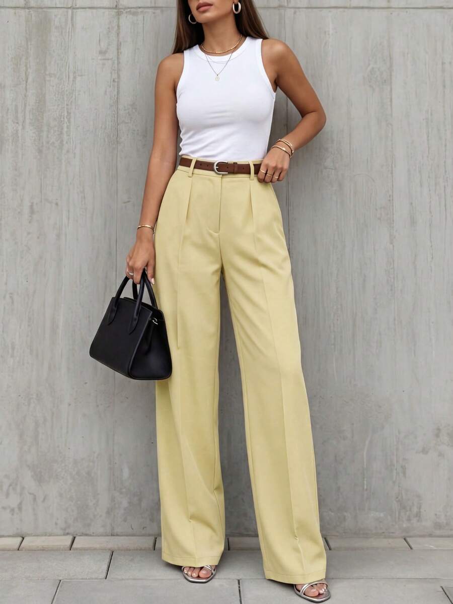 Women's Spring/Summer High-Waisted Suit Trousers