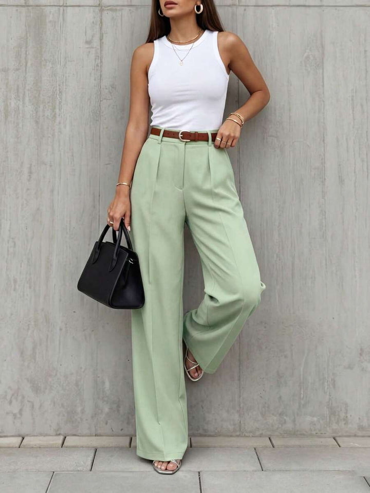 Women's Spring/Summer High-Waisted Suit Trousers
