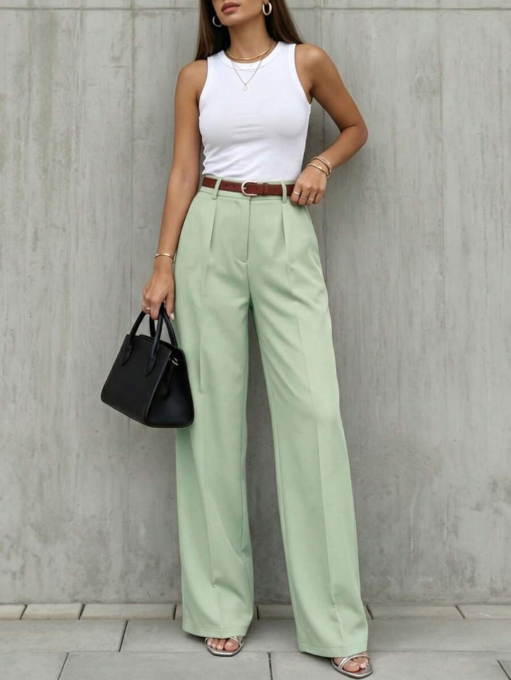 Women's Spring/Summer High-Waisted Suit Trousers