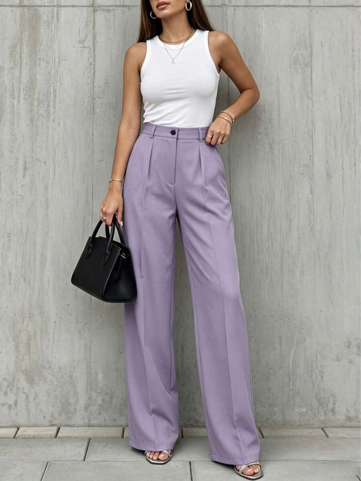 Women's Spring/Summer High-Waisted Suit Trousers