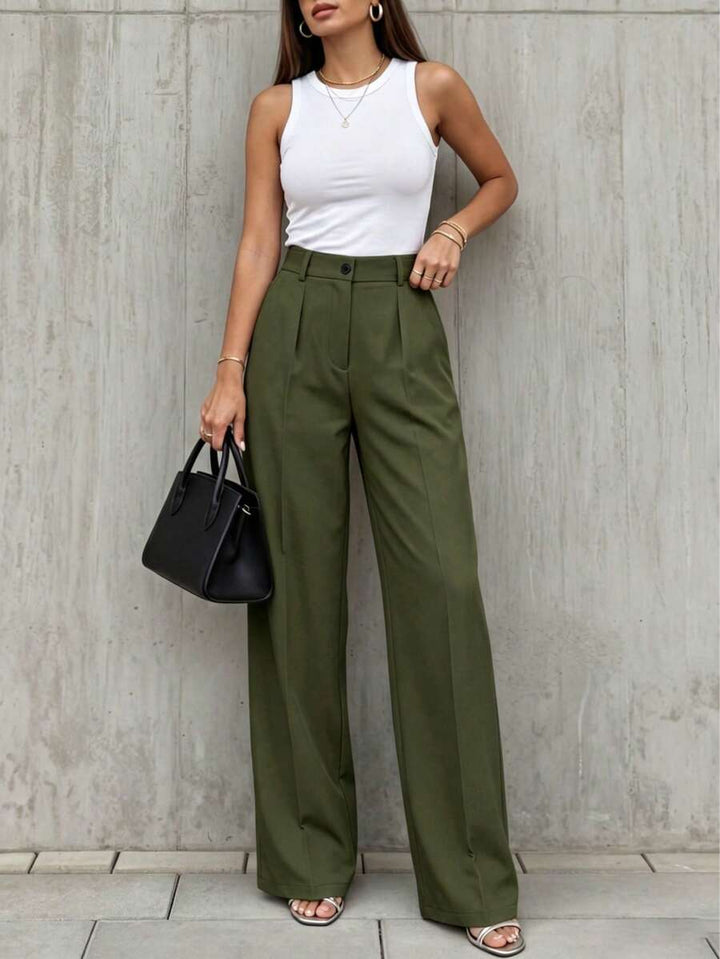 Women's Spring/Summer High-Waisted Suit Trousers