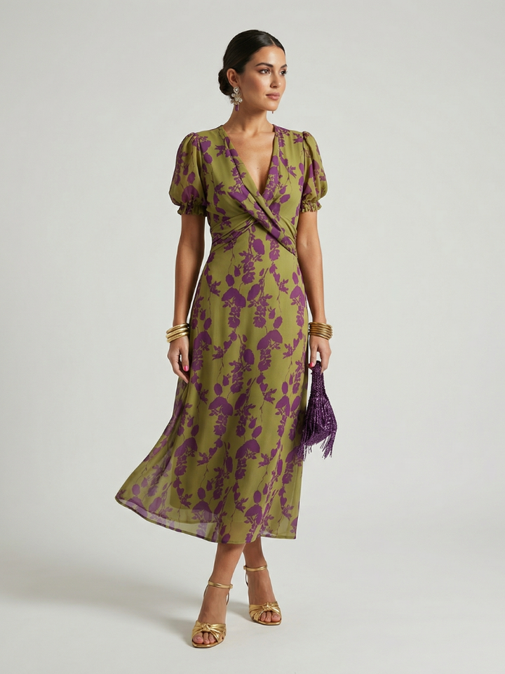 Drevante | Virel Floral Midi Dress