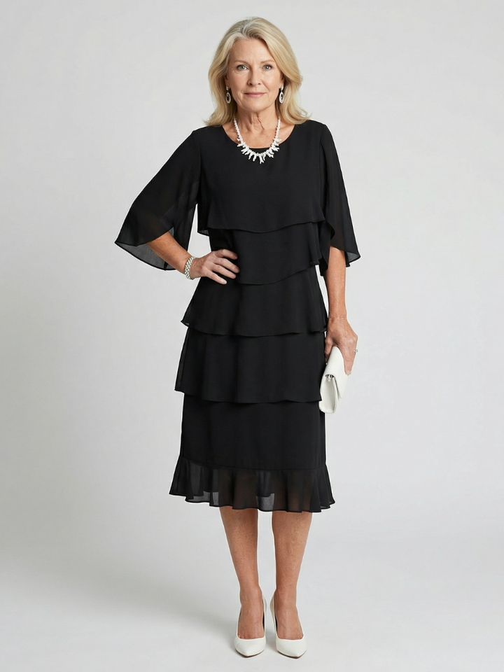 Drevante | Brent Layered Tier Midi Dress