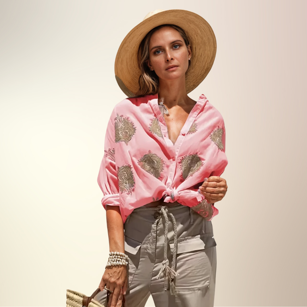 Drevante | Gaby Embroidered Button-Down Shirt
