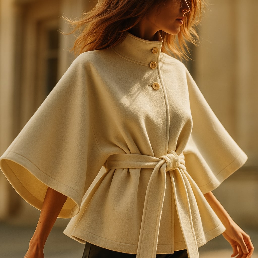 Drevante | Marina Belted Cape Coat