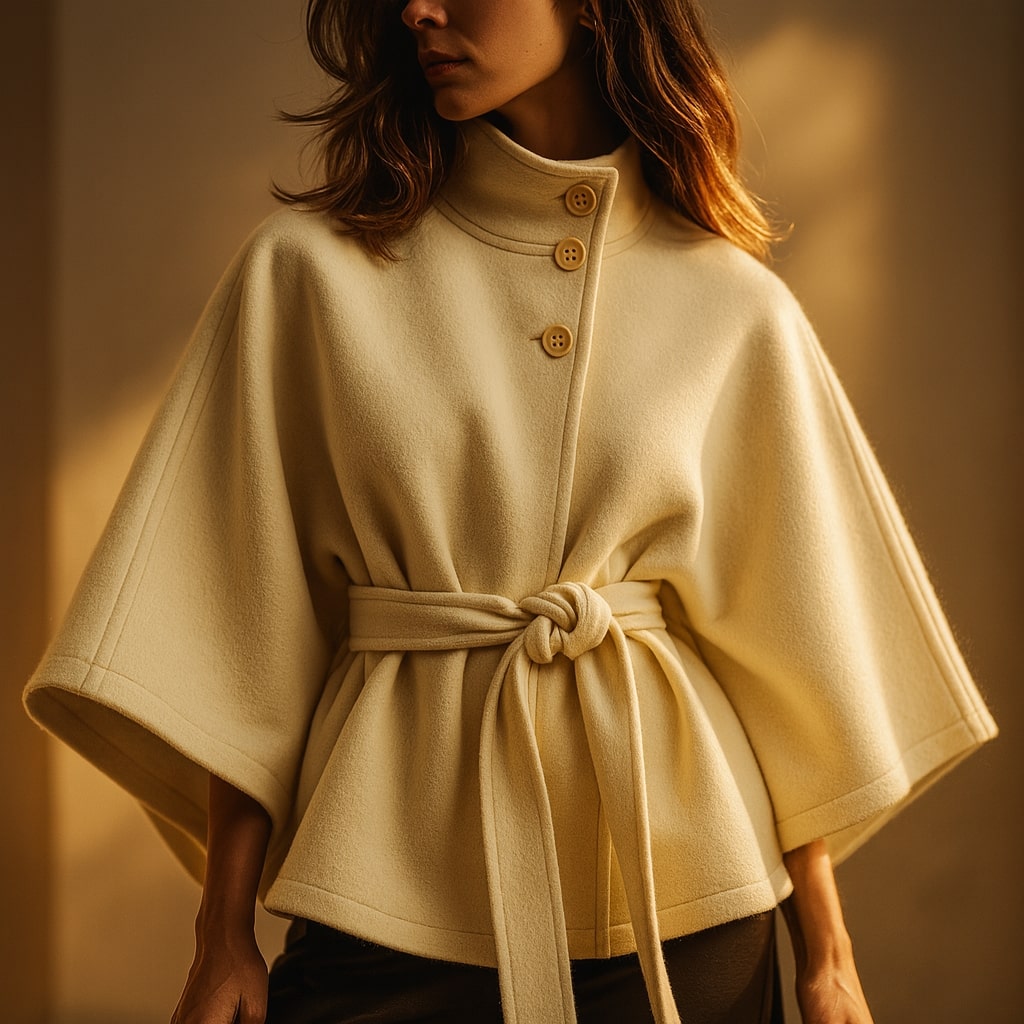 Drevante | Marina Belted Cape Coat