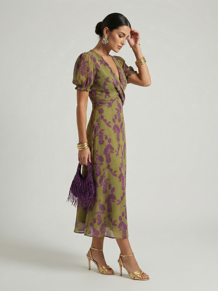 Drevante | Virel Floral Midi Dress