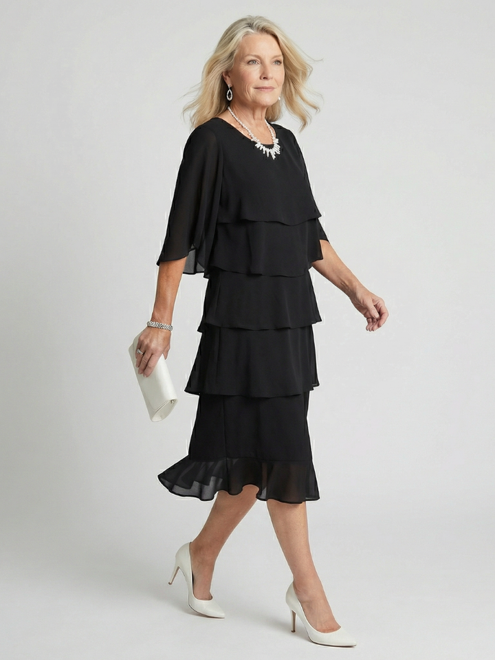 Drevante | Brent Layered Tier Midi Dress