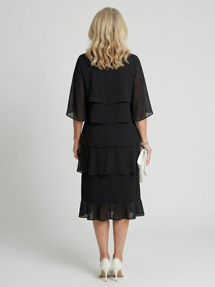 Drevante | Brent Layered Tier Midi Dress