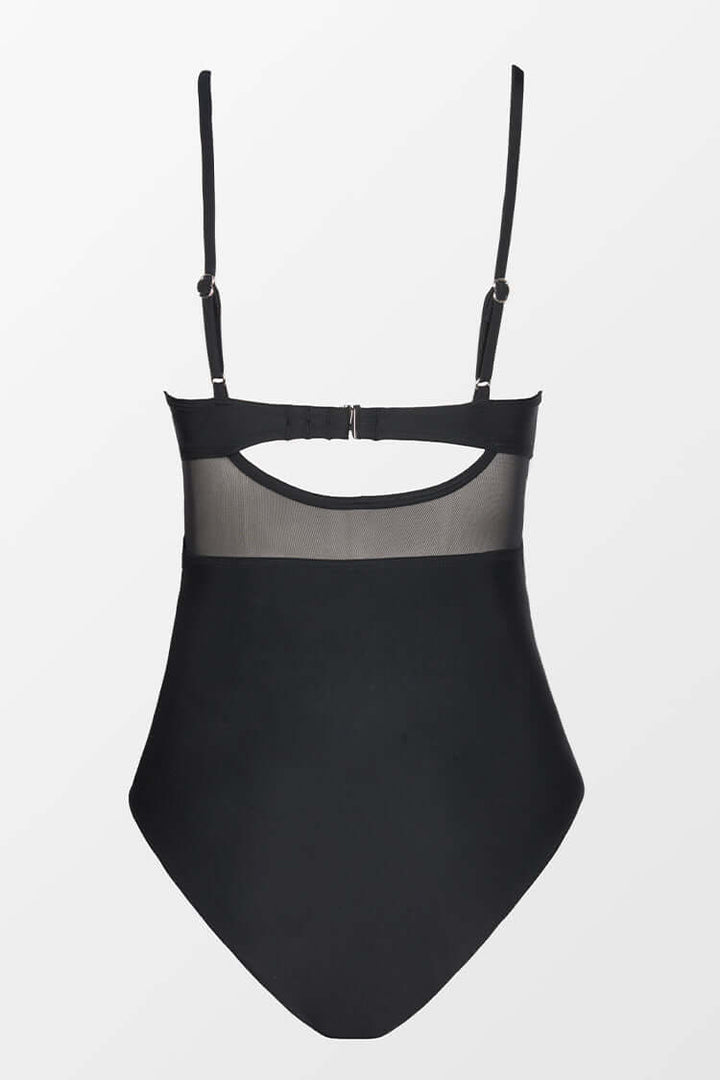 One-Piece Swimsuit for Women with Shaping Sheer Details - Amalfi