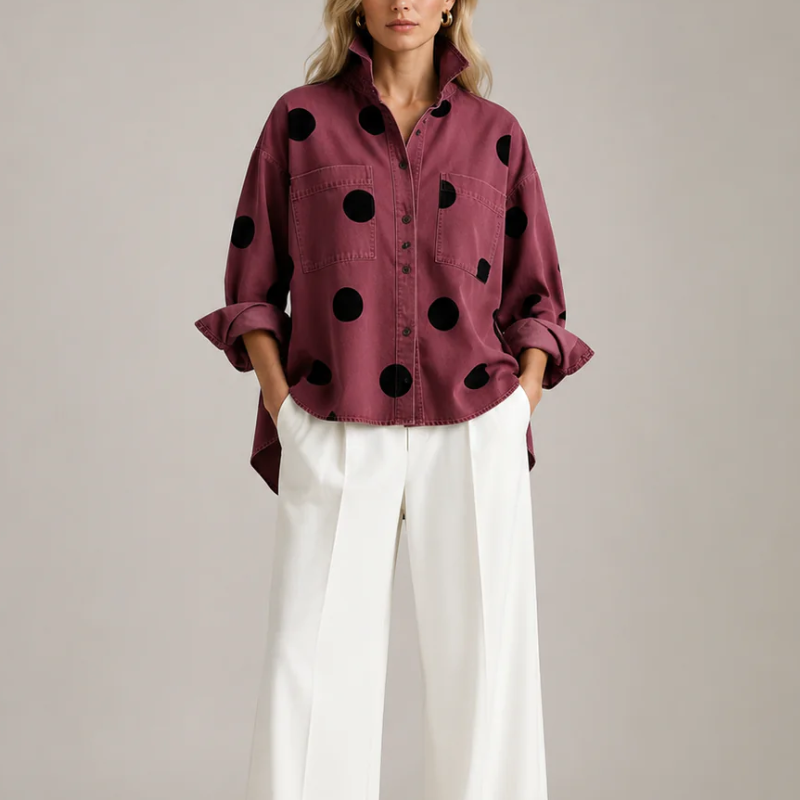 Drevante | Dotty Denim Overshirt