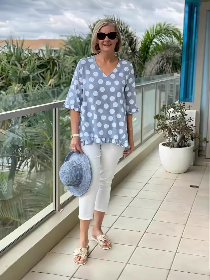 Beth™ | Stylish V-Neck Blouse