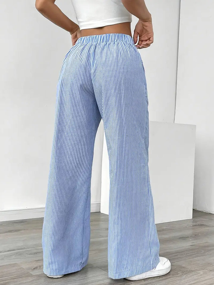 Drevante | Alina Striped Wide-Leg Pants