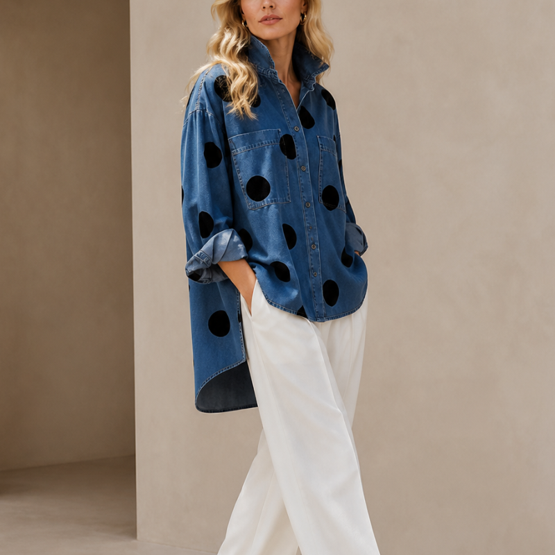 Drevante | Dotty Denim Overshirt
