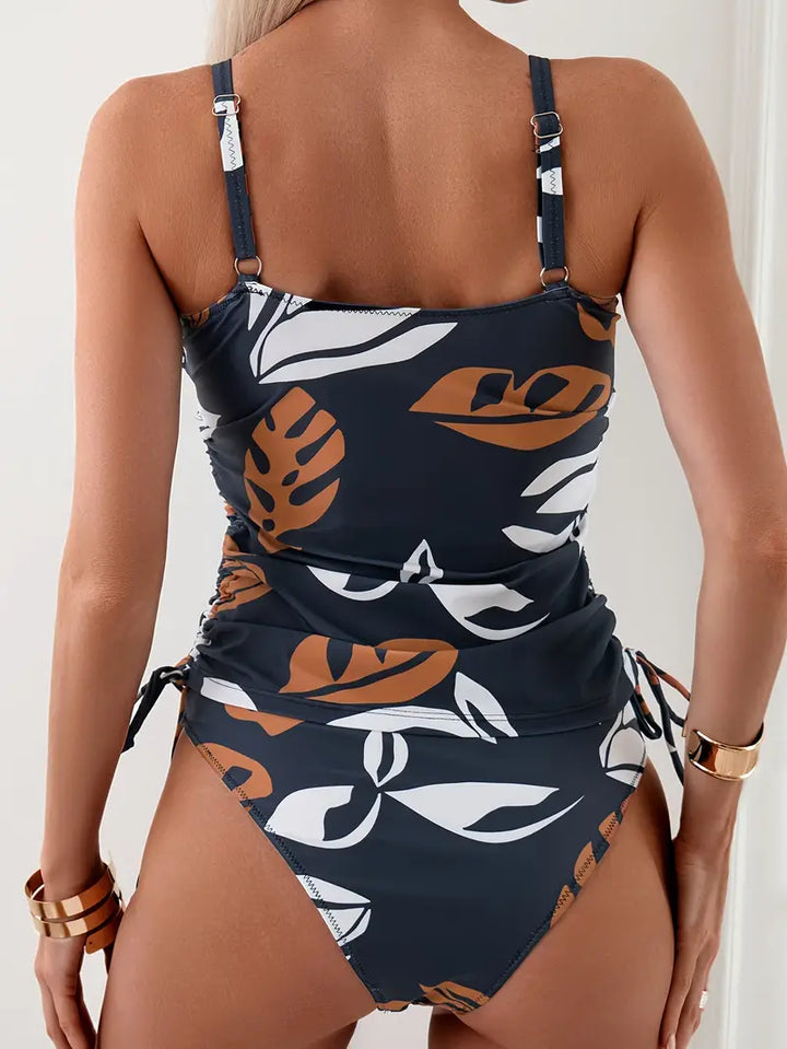 Venere Tankini - Bikini with Tropical Leaf Print