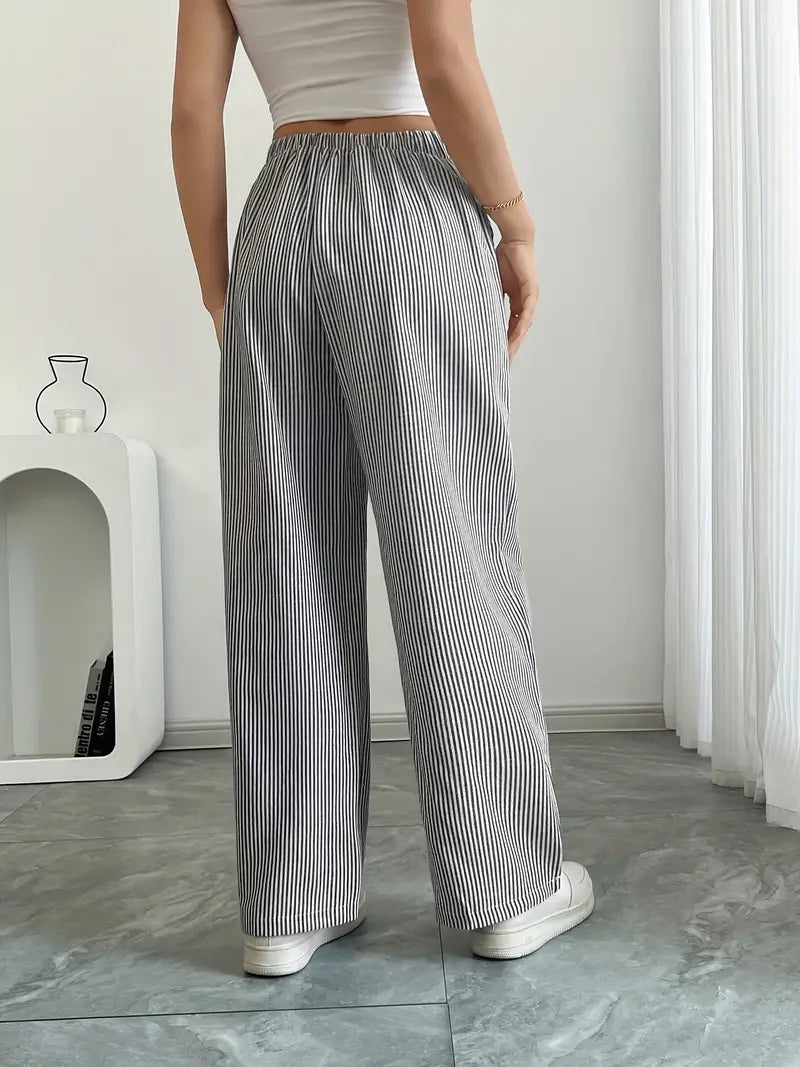 Drevante | Alina Striped Wide-Leg Pants