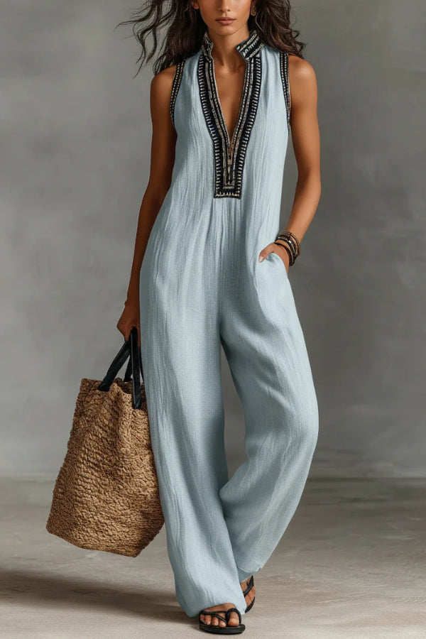 Drevante | Lena Linen Jumpsuit