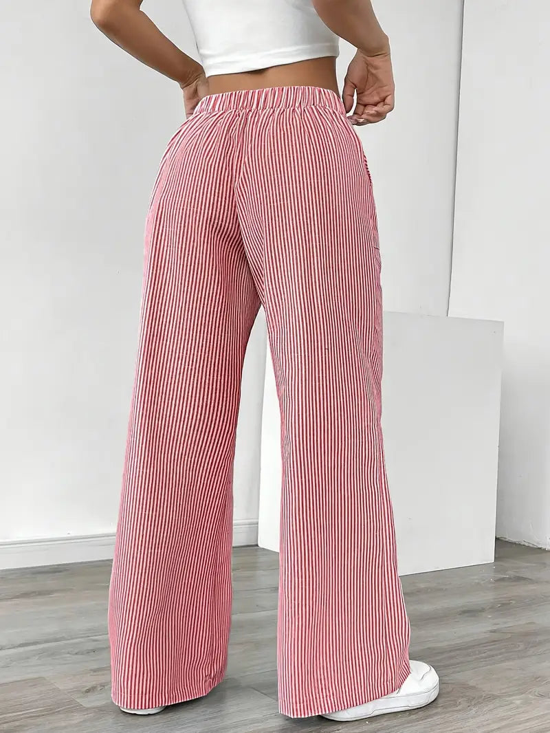 Drevante | Alina Striped Wide-Leg Pants