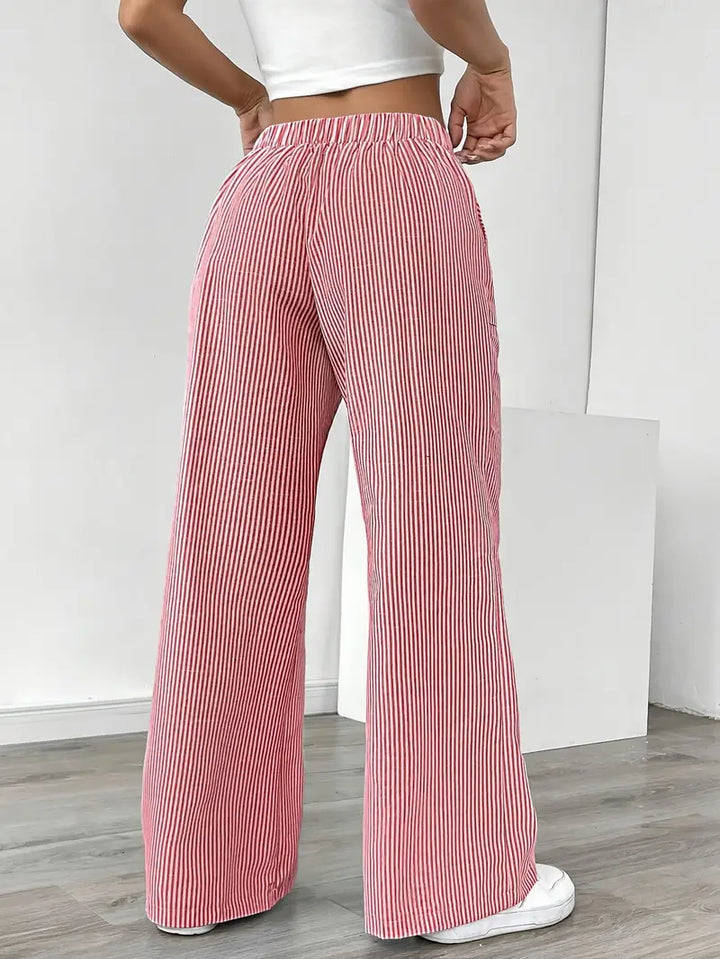 Drevante | Alina Striped Wide-Leg Pants