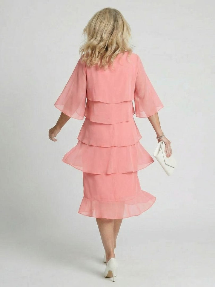 Drevante | Brent Layered Tier Midi Dress