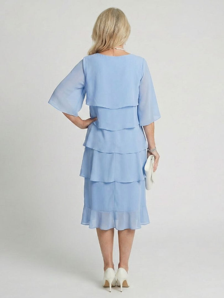 Drevante | Brent Layered Tier Midi Dress