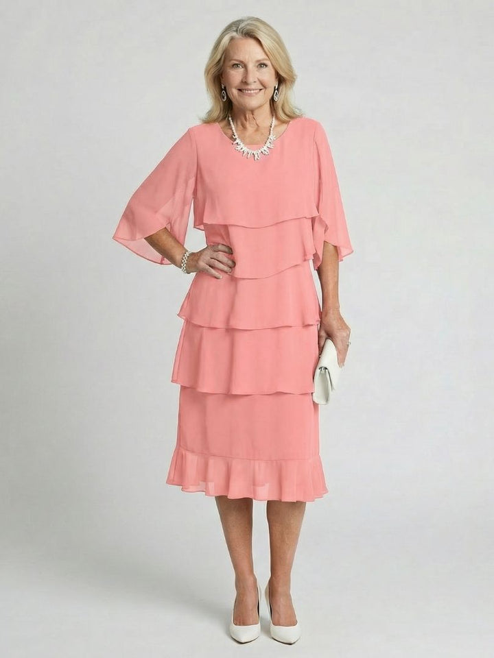 Drevante | Brent Layered Tier Midi Dress