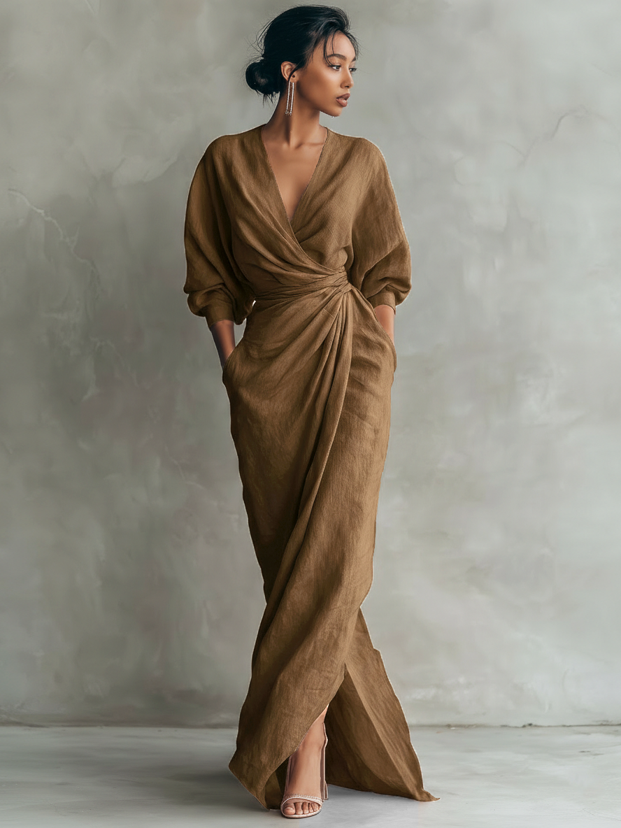 Drevante | Celeste Linen Maxi Dress