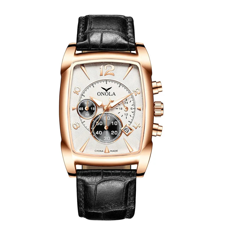 Drevante | St. Andrews Leather Strap Watch, 45mm