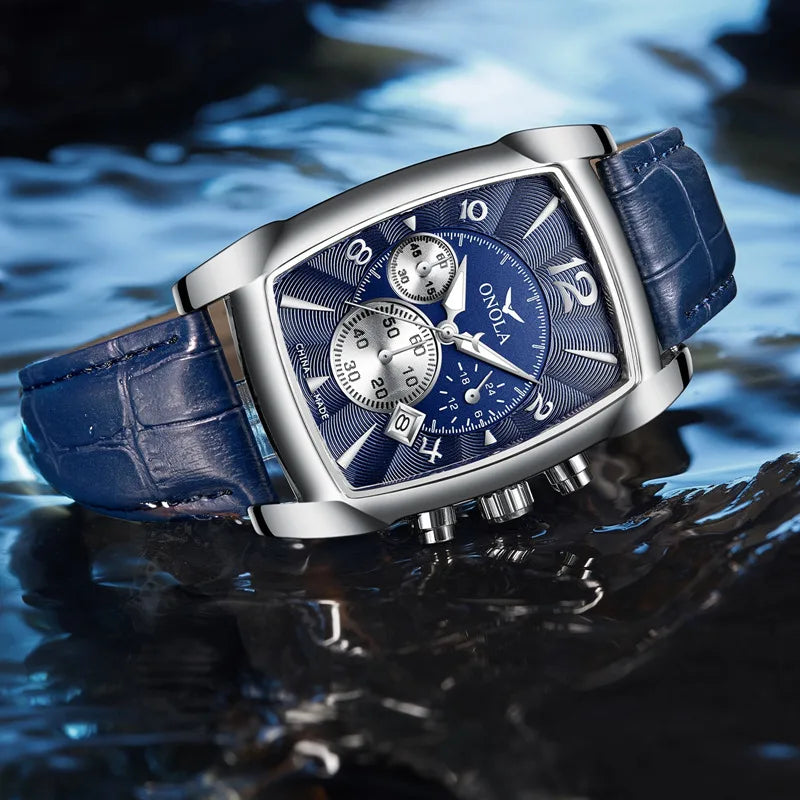Drevante | St. Andrews Leather Strap Watch, 45mm